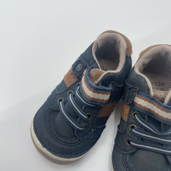 Stride Rite Baby Boy SRT SM Artie Lace up SNEAKERS Blue Size 3W - Picture 5 of 12